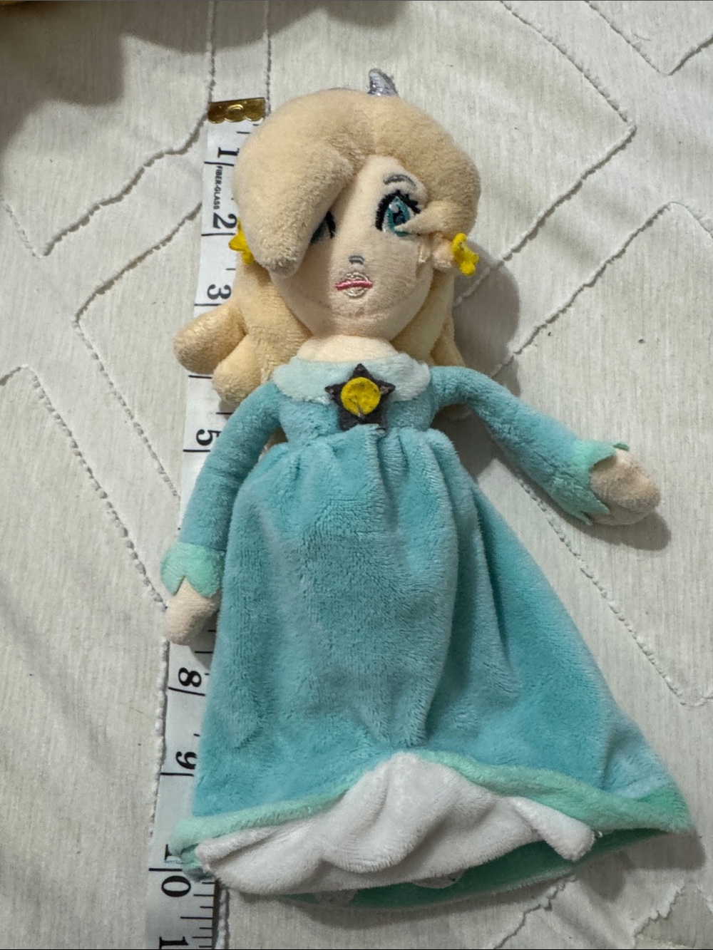 Disney Plush Princess Doll in Teal and Cream with Yellow Star Accents